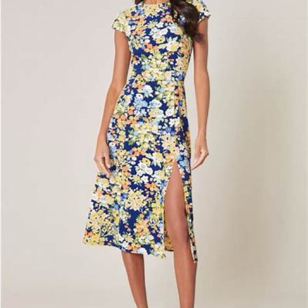 Sugarlips Vibrant Floral Midi Dress